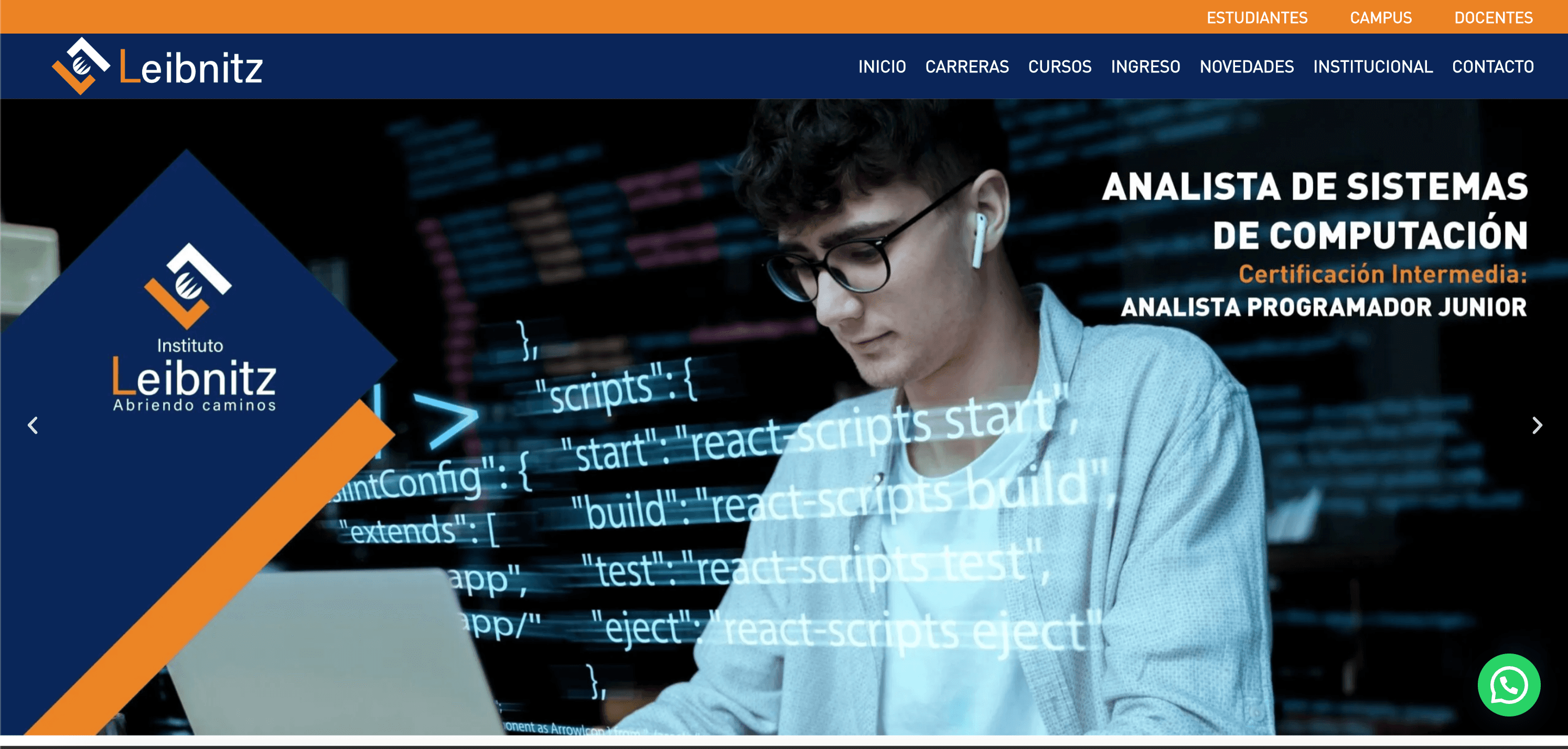 Captura del proyecto Instituto Leibnitz