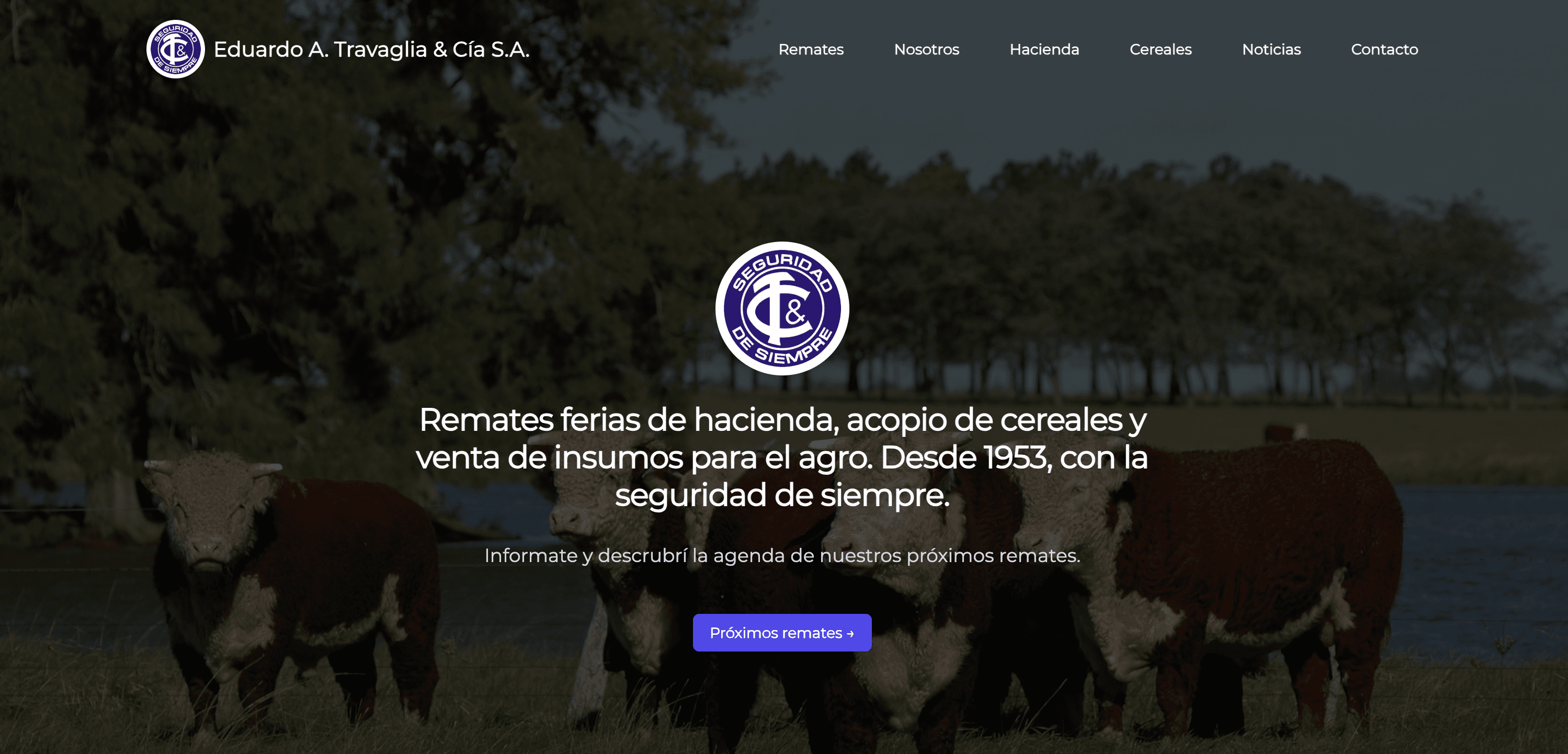 Captura del proyecto Travaglia & Cía